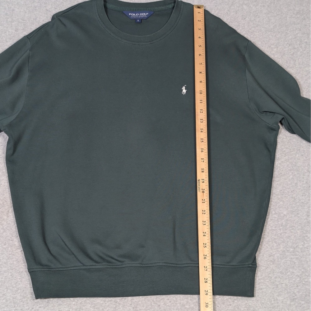 Vtg Polo Golf Ralph Lauren Pima Cotton Sweatshirt Mens Large Green Crewneck - Picture 5 of 7